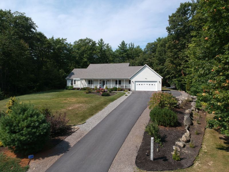 Asphalt Driveway with Landscaping